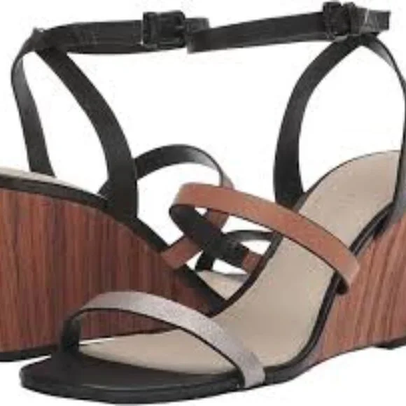 3 -NIB- SANCTUARY WINK ANKLE STRAP WEDGE SANDALS - Picture 7 of 7